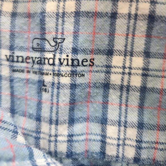 Vineyard Vines Blue flannel long sleeve button down shirt - Picture 3 of 3